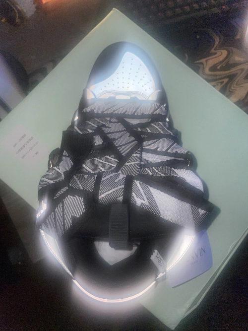 Lanvin Curb Sneaker Black Grey FM-SKRK11-REFL-P2210 review 