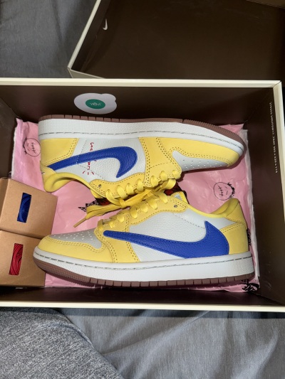 PK God Batch Air Jordan 1 Retro Low OG SP Travis Scott Canary DZ4137-700 review crazy 00