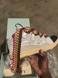 Lanvin Leather Curb White Ivory FM-SKRK11-DRAG-A2000 review 1