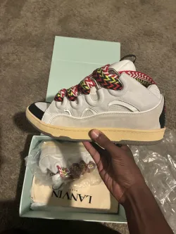 Lanvin Leather Curb White Ivory FM-SKRK11-DRAG-A2000 review G*** 03