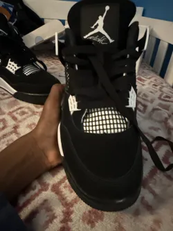 PK God Batch Air Jordan 4 White Thunder FQ8138-001 review Lensley 03