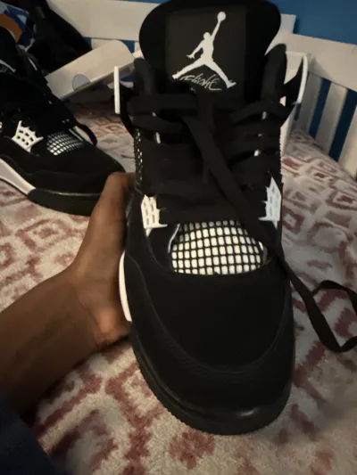 PK God Batch Air Jordan 4 White Thunder FQ8138-001 review Lensley 02