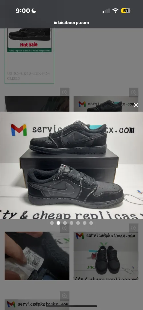 【Flash Sale】Air Jordan 1 Retro Low OG SP Travis Scott Black Phantom DM7866-001 review 