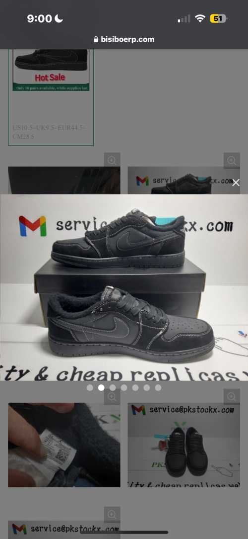 【Flash Sale】Air Jordan 1 Retro Low OG SP Travis Scott Black Phantom DM7866-001 review 