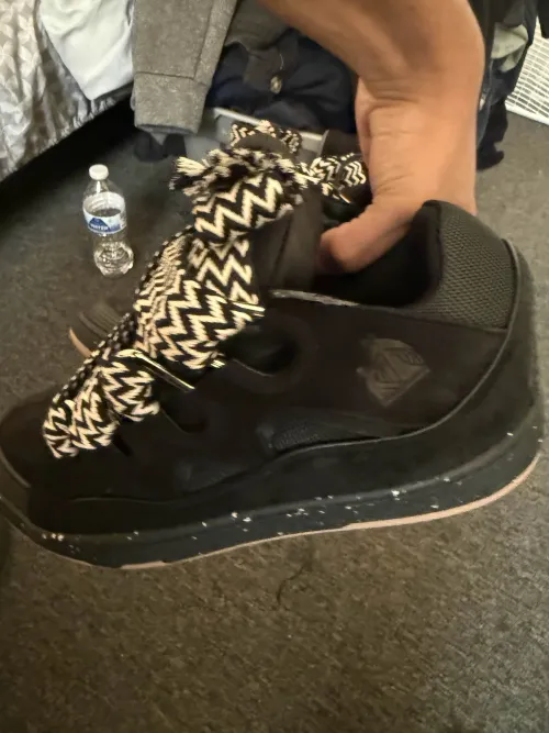 Lanvin Curb Sneaker Black Brown review 