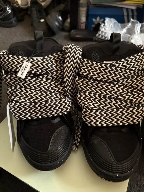 Lanvin Curb Sneaker Black Brown review 