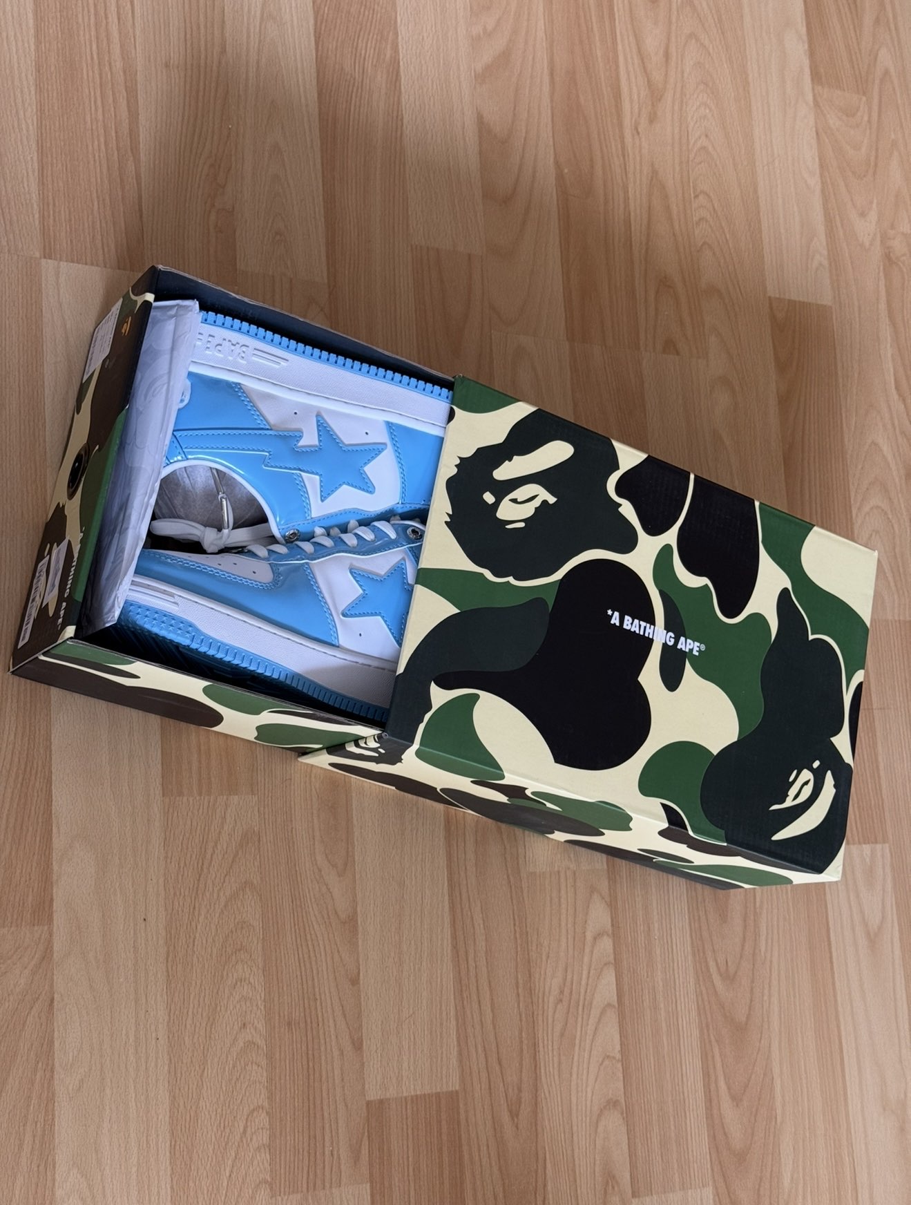 A Bathing Ape Bape Sta Low White Blue 1M70-191-001 review Da 01