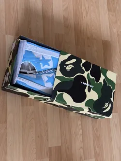 A Bathing Ape Bape Sta Low White Blue 1M70-191-001 review Da 02