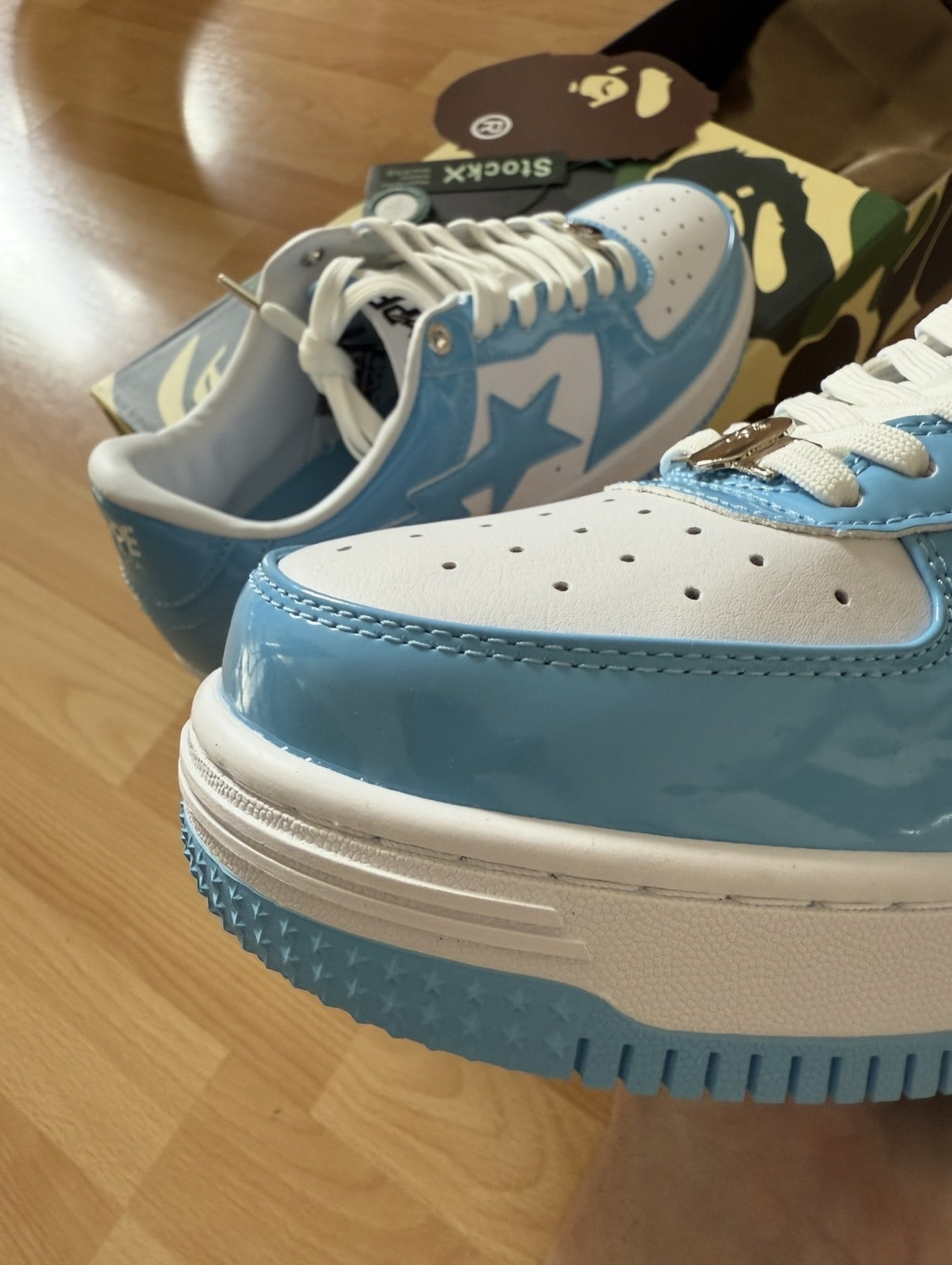 A Bathing Ape Bape Sta Low White Blue 1M70-191-001 review Da 03