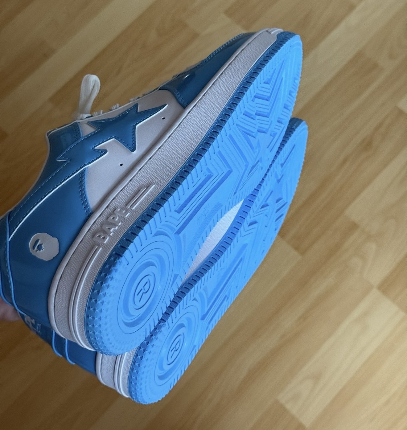 A Bathing Ape Bape Sta Low White Blue 1M70-191-001 review Da 05