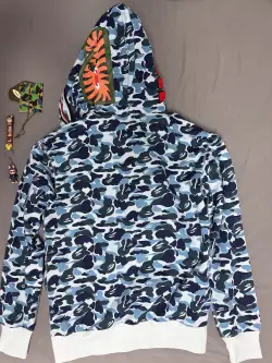 BAPE ABC Camo Shark Zip Hoodie Blue 1J70-314-001 review Da 02