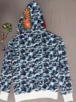 🔥 A Bathing Ape Bape Sta Low White Blue + BAPE ABC Camo Shark Zip Hoodie Blue only $129.9 🎄 review Da 02