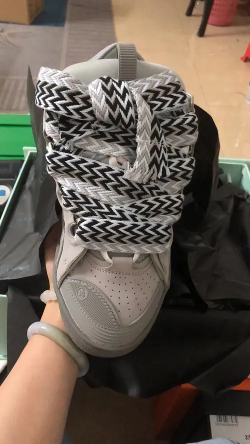 Lanvin Curb Sneaker Grey/White review 