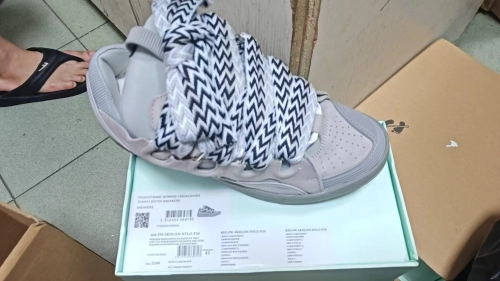 Lanvin Curb Sneaker Grey/White review 