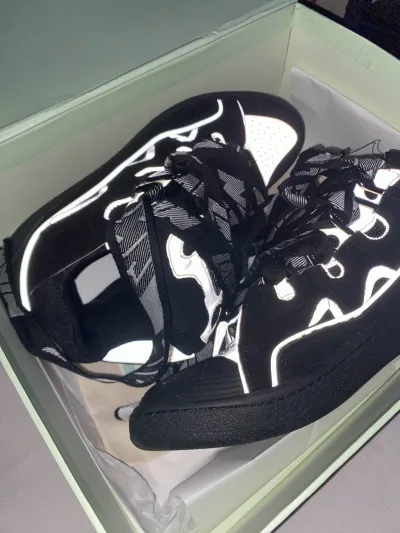 Lanvin Curb Sneaker Black Grey FM-SKRK11-REFL-P2210 review Yaniree Ventocilla