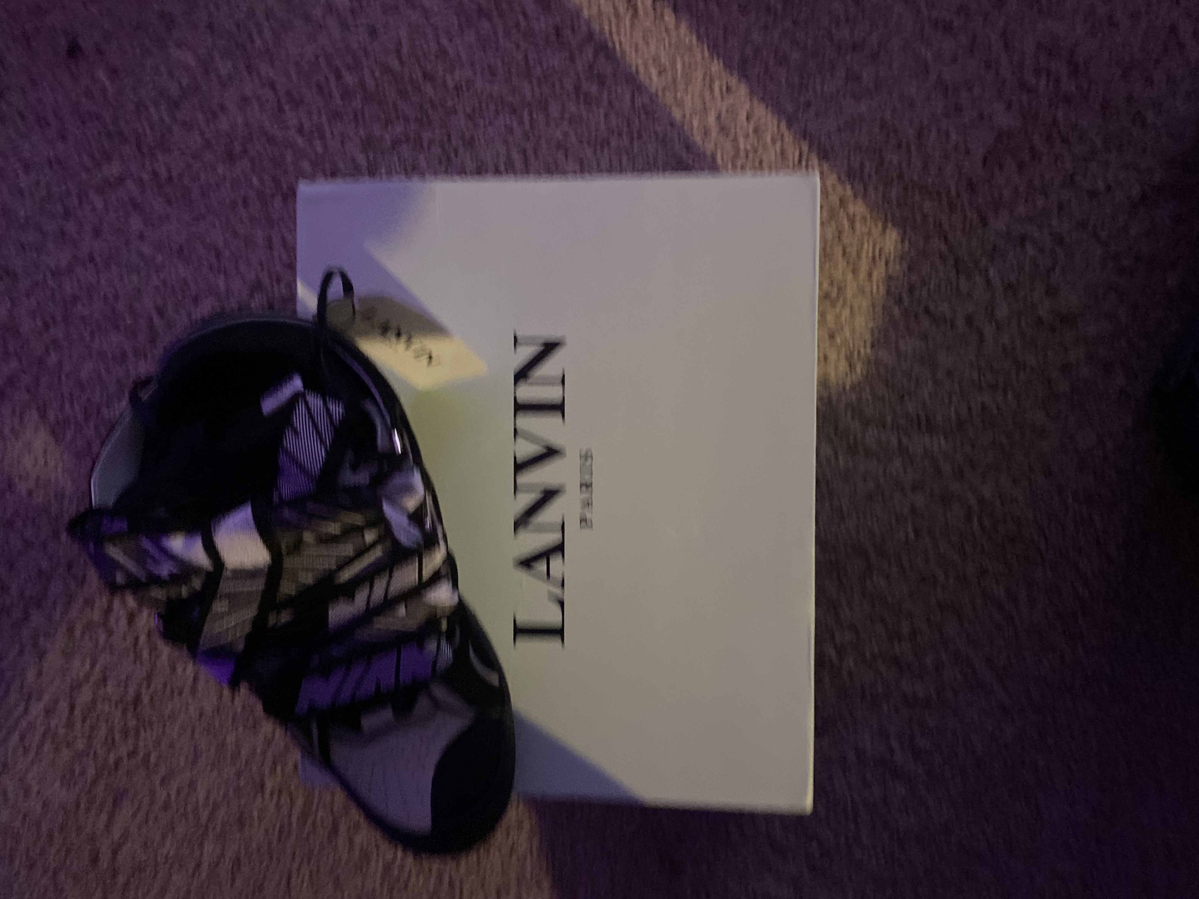 Lanvin Curb Sneaker Black Grey FM-SKRK11-REFL-P2210 review Cvrb