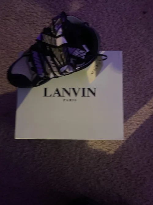 Lanvin Curb Sneaker Black Grey FM-SKRK11-REFL-P2210 review 