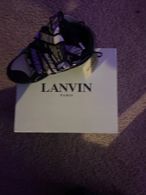 Lanvin Curb Sneaker Black Grey FM-SKRK11-REFL-P2210 review 