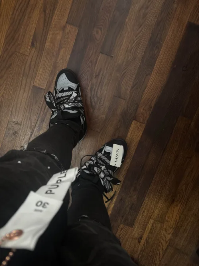 Lanvin Curb Sneaker Black Grey FM-SKRK11-REFL-P2210 review C*** 01
