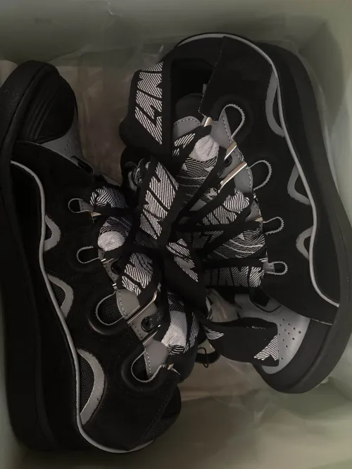 Lanvin Curb Sneaker Black Grey FM-SKRK11-REFL-P2210 review 