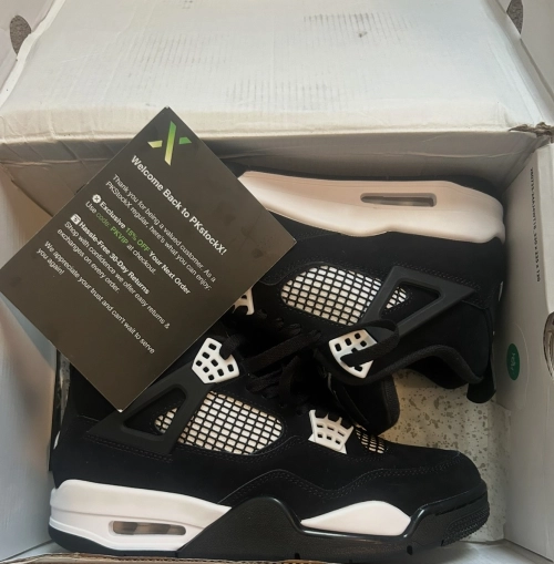 PK God Batch Air Jordan 4 White Thunder FQ8138-001 review 