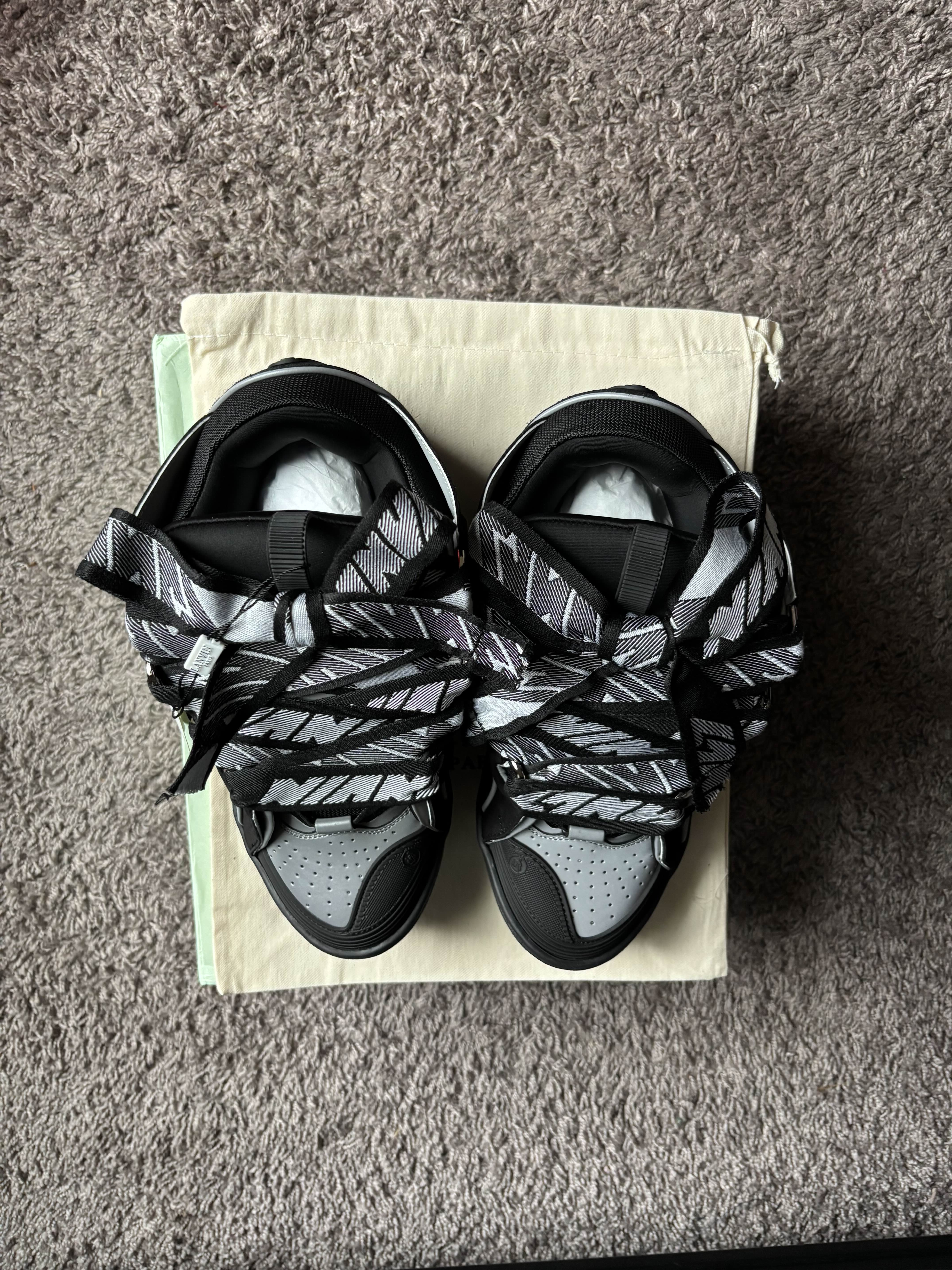 Lanvin Curb Sneaker Black Grey FM-SKRK11-REFL-P2210 review T*** 02