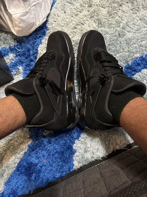 PK God Batch Air Jordan 4 Black Cat CU1110-010 review 