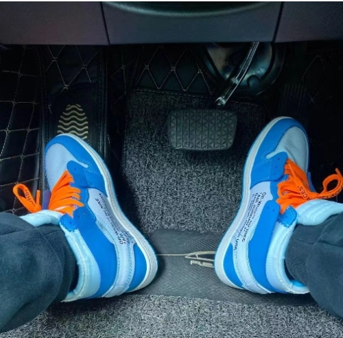 PK God Batch Air Jordan 1 Retro High Off-White University Blue AQ0818-148 review 