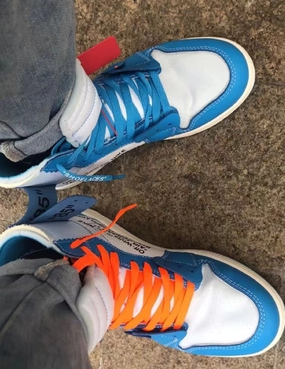 PK God Batch Air Jordan 1 Retro High Off-White University Blue AQ0818-148 review 