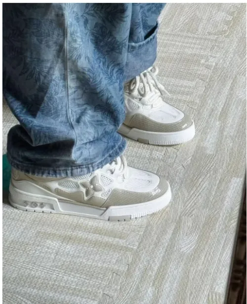 PK God Batch LOUIS VUITTON Skate Sneaker Beige White  review 