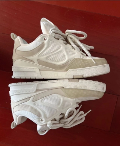 PK God Batch LOUIS VUITTON Skate Sneaker Beige White  review 