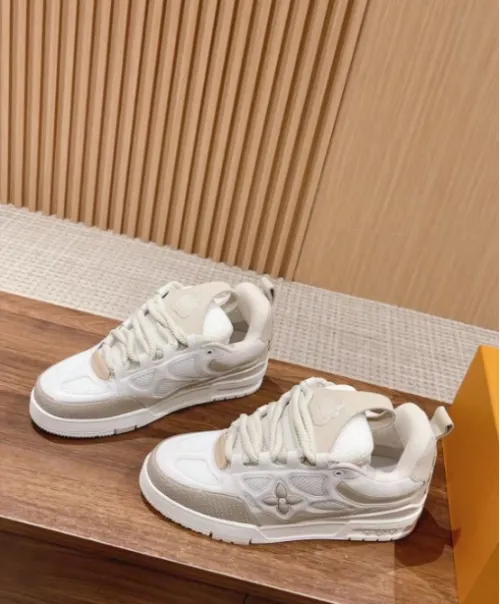 PK God Batch LOUIS VUITTON Skate Sneaker Beige White  review 