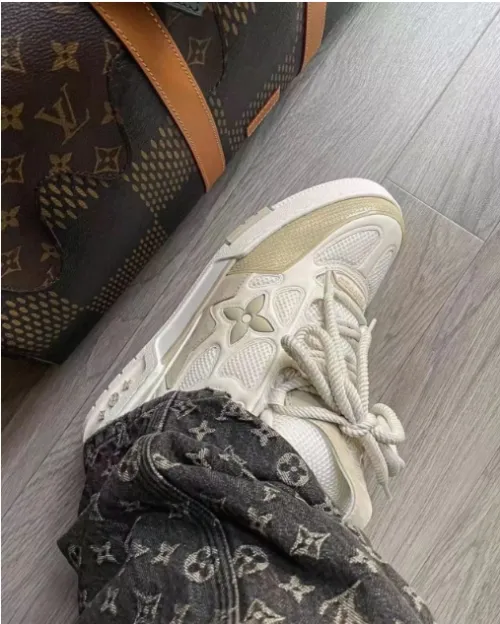 PK God Batch LOUIS VUITTON Skate Sneaker Beige White  review 