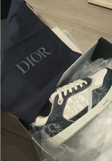 Dior B27 Low Denim Blue White Dior Tears Oblique Galaxy Leather 3SN272ZWZ H580 review 