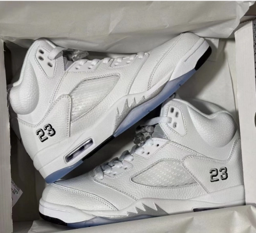 PK God Batch Air Jordan 5 Retro Metallic White 136027-130 review 
