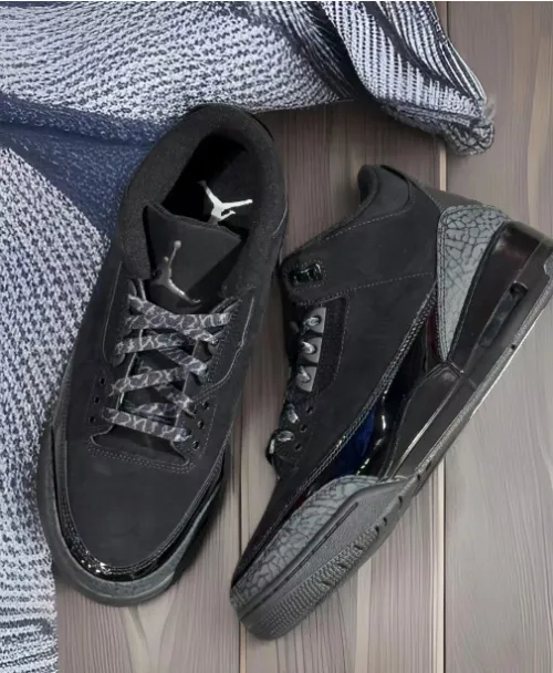 PK God Batch Air Jordan 3 Retro Black Cat 136064-002 review 