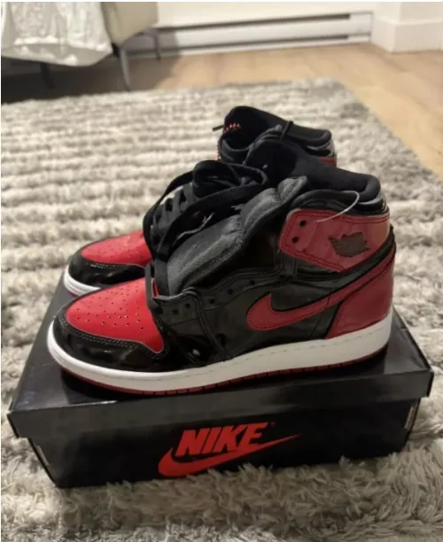 LJR Batch Air Jordan 1 High OG Bred Patent 555088-063 review 