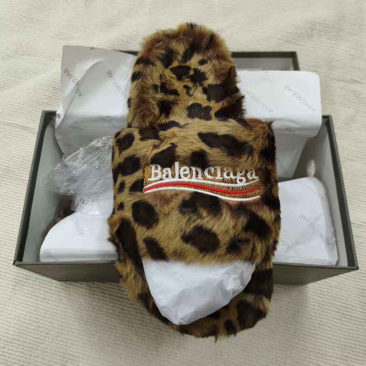 Balenciaga Furry Slides 'Leopard' review Suvan Coley