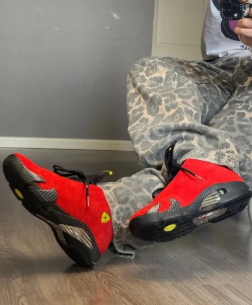 PK God Batch Air Jordan 14 Retro Ferrari (2025)  IF5015-600 review 