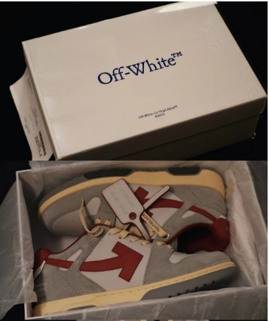PK God Batch OFF-WHITE Out of Office Low 'Light Grey Red' OMIA189S 24LEA011 0525  review Linfeng Chen
