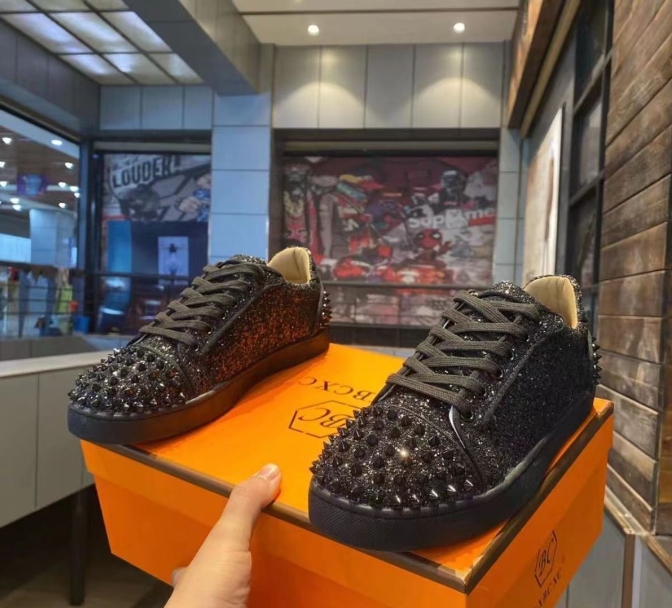 Christian Louboutin  Louis Junior P Pik Pik Strass Sneakers Black review Rosy Velasquez