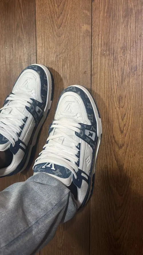 PK God Batch LOUIS VUITTON Trainer Cowboy Blue FD0291 review 