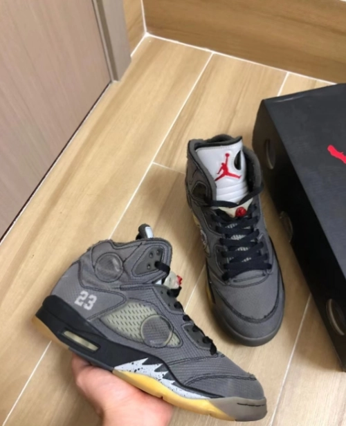 PK God Batch Air Jordan 5 Retro Off-White Black CT8480-001 review 