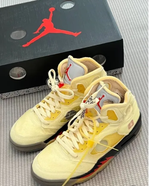 PK God Batch Air Jordan 5 Retro OFF-WHITE Sail DH8565-100 review 