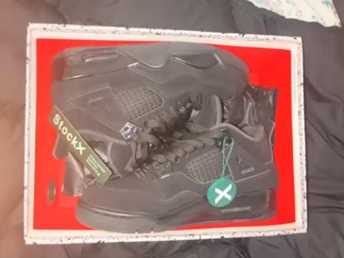PK God Batch Air Jordan 4 Black Cat CU1110-010 review 