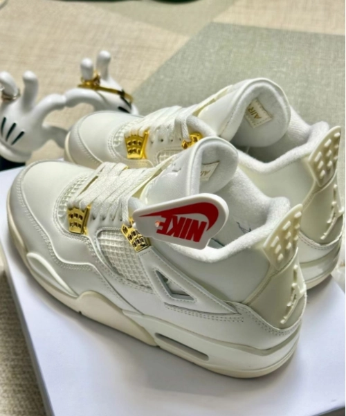 PK God Batch Air Jordan 4 Sail Metallic Gold  AQ9129-170 review 