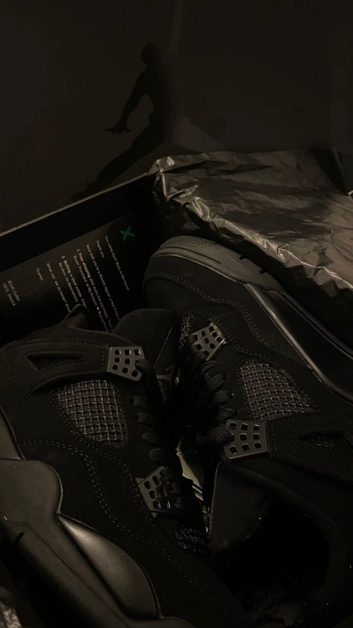 PK God Batch Air Jordan 4 Black Cat CU1110-010 review 