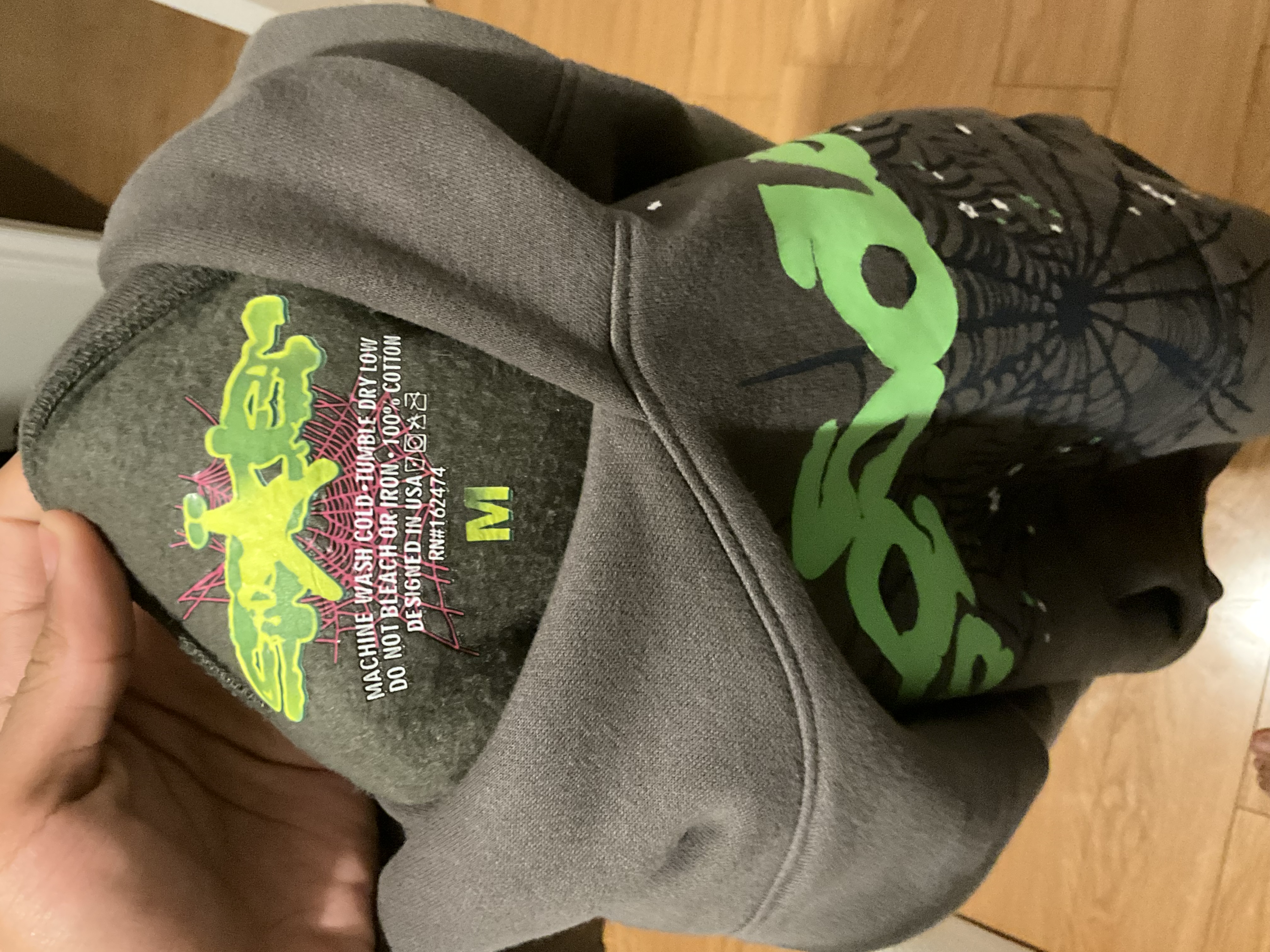 Sp5der Hoodie Grey review Anónimo 00