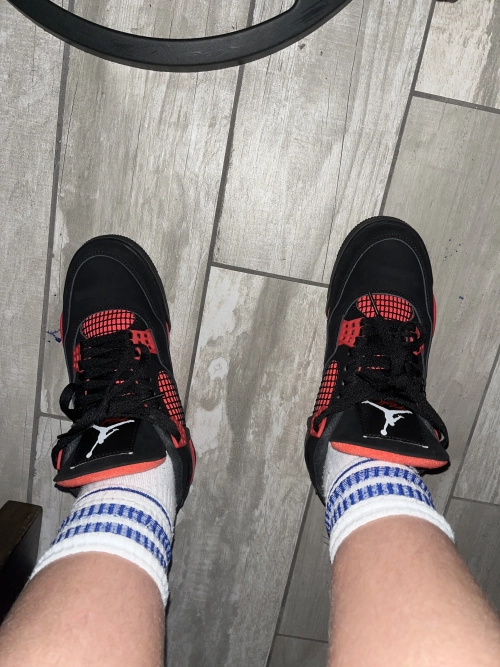 PK God Batch Air Jordan 4 Red Thunder CT8527-016 review 