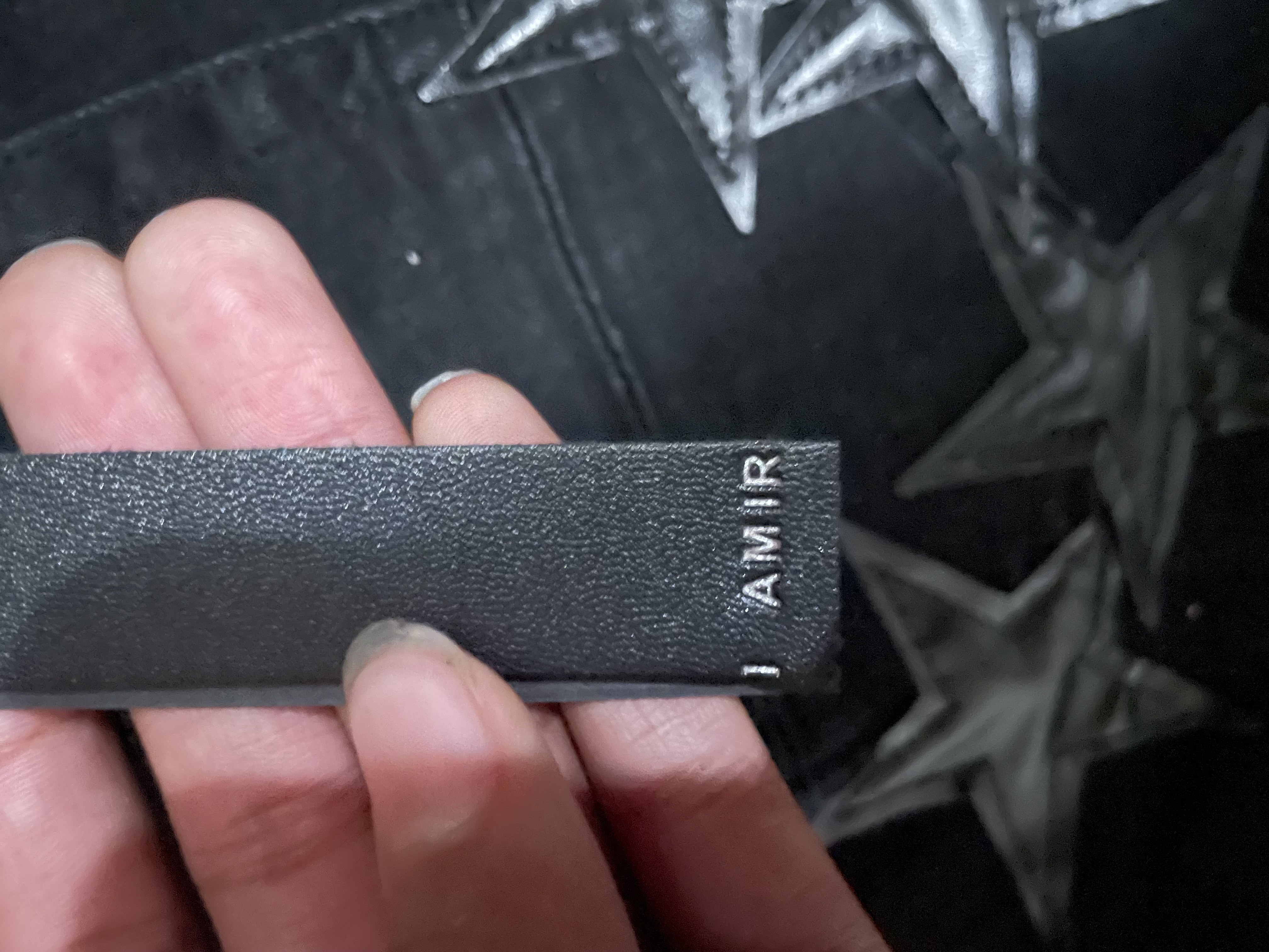 AMIRI Chemist Leather Star Aged Jeans Black review Ju 03